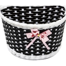 Kosár GYERMEK műanyag fonott masnival kerékpárra