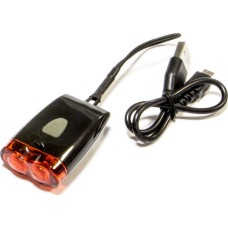 USB lámpa kerékpárra hátra akkus nyeregcsőre JING YI - 3 FUNKCIÓS 2 LED