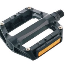 Pedál VeloGo műanyag platform, ipari csapágyas 9/16 (méret: 104mm × 93mm)